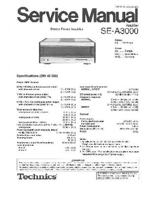 Сервисная инструкция Technics SE-A3000 ― Manual-Shop.ru