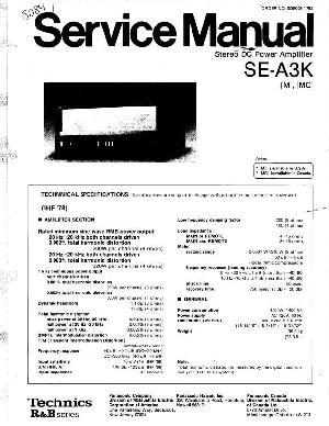 Сервисная инструкция Technics SE-A3K ― Manual-Shop.ru