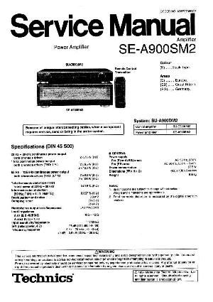 Сервисная инструкция Technics SE-A900SMII ― Manual-Shop.ru