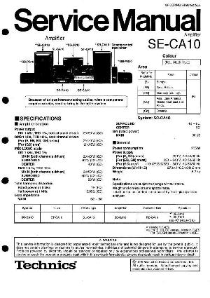 Сервисная инструкция Technics SE-CA10 ― Manual-Shop.ru