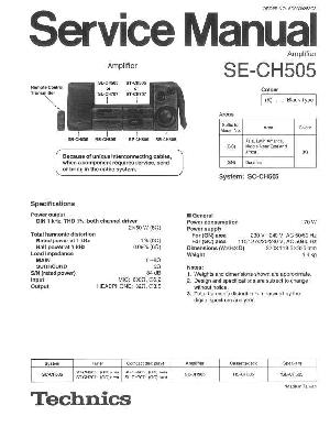 Сервисная инструкция Technics SE-CH505 ― Manual-Shop.ru