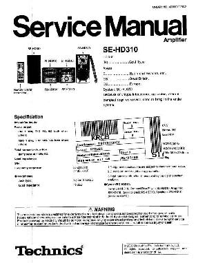 Сервисная инструкция Technics SE-HD310 ― Manual-Shop.ru