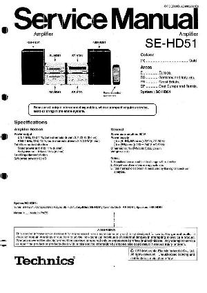 Сервисная инструкция Technics SE-HD51 ― Manual-Shop.ru