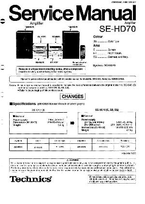 Сервисная инструкция Technics SE-HD70 ― Manual-Shop.ru