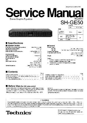 Сервисная инструкция Technics SH-GE50GC, GN ― Manual-Shop.ru