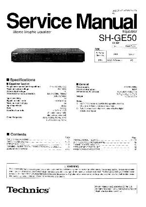 Сервисная инструкция Technics SH-GE50PP ― Manual-Shop.ru