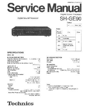 Сервисная инструкция Technics SH-GE90 ― Manual-Shop.ru