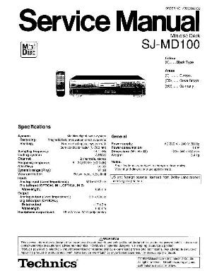Сервисная инструкция Technics SJ-MD100 ― Manual-Shop.ru