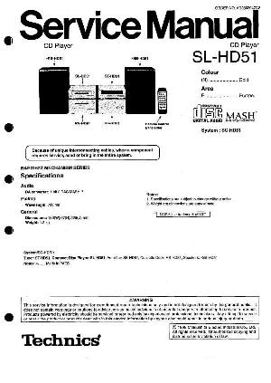 Сервисная инструкция Technics SL-HD51CD ― Manual-Shop.ru