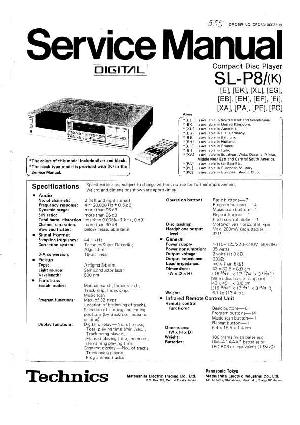 Сервисная инструкция Technics SL-P8 ― Manual-Shop.ru