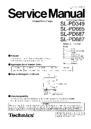 Сервисная инструкция Technics SL-PD349, SL-PD665, SL-PD687, SL-PD887 ― Manual-Shop.ru