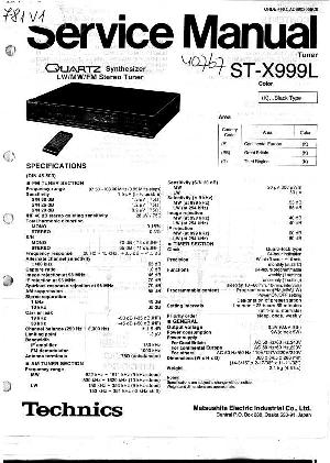 Сервисная инструкция Technics ST-X999L ― Manual-Shop.ru