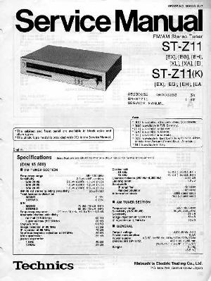 Сервисная инструкция Technics ST-Z11 ― Manual-Shop.ru