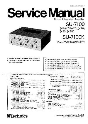 Сервисная инструкция Technics SU-7100, SU-7100K ― Manual-Shop.ru