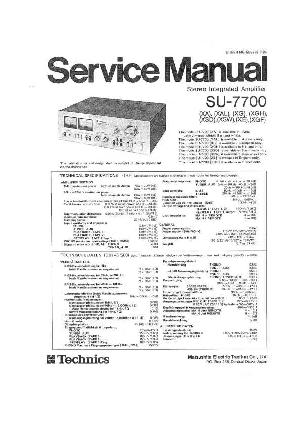 Сервисная инструкция Technics SU-7700X ― Manual-Shop.ru