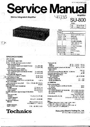 Сервисная инструкция Technics SU-800 ― Manual-Shop.ru