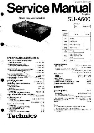 Сервисная инструкция Technics SU-A600 ― Manual-Shop.ru