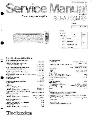 Сервисная инструкция Technics SU-A700MK2 ― Manual-Shop.ru