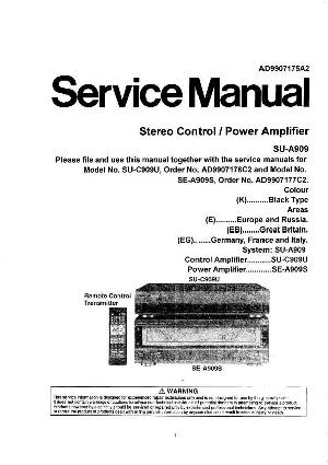Сервисная инструкция Technics SU-A909 ― Manual-Shop.ru