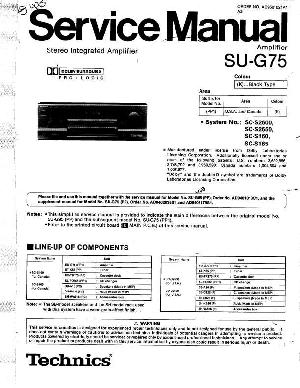 Сервисная инструкция TECHNICS SU-G75, SU-G95 ― Manual-Shop.ru