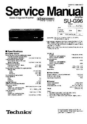 Сервисная инструкция Technics SU-G96 ― Manual-Shop.ru
