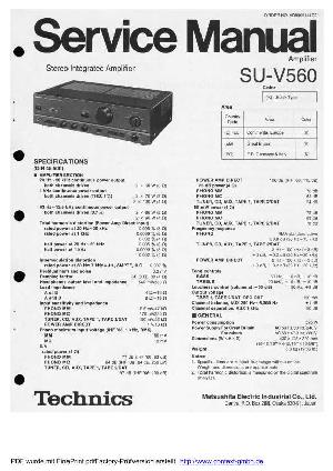 Сервисная инструкция Technics SU-V560 ― Manual-Shop.ru