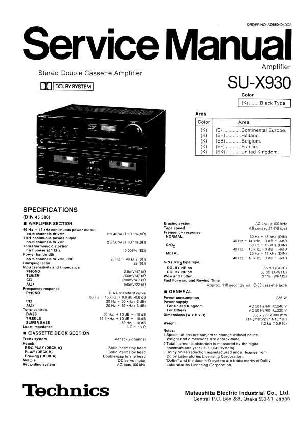 Сервисная инструкция Technics SU-X930 ― Manual-Shop.ru