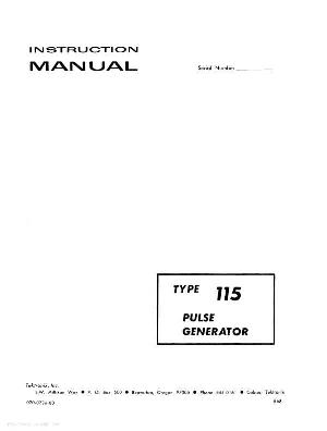 Service manual Tektronix 115 PULSE-GENERATOR ― Manual-Shop.ru