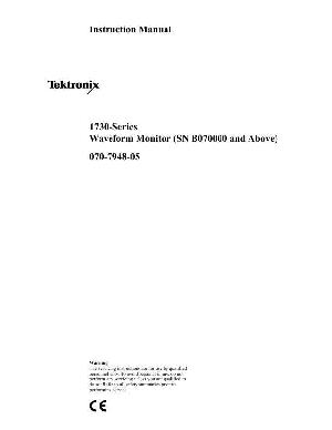 Сервисная инструкция Tektronix 1730-SERIES ― Manual-Shop.ru