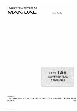 Сервисная инструкция Tektronix 1A6 DIFFERENTIAL-AMPLIFIER ― Manual-Shop.ru