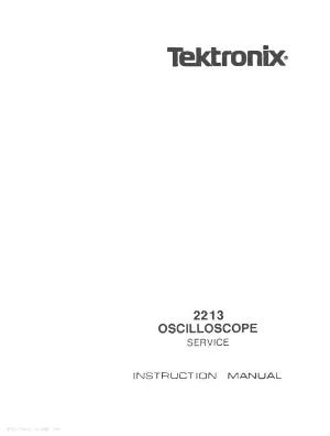 Service manual Tektronix 2213 Oscilloscope ― Manual-Shop.ru