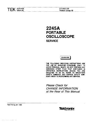 Service manual Tektronix 2245A Portable Oscilloscope ― Manual-Shop.ru