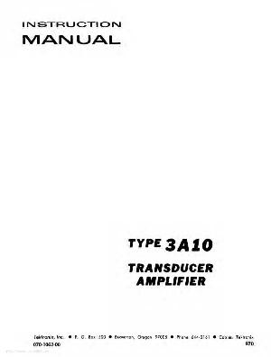 Service manual Tektronix 3A10 ― Manual-Shop.ru