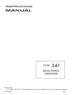 Service manual Tektronix 3A1 DUAL-TRACE-AMPLIFIER ― Manual-Shop.ru