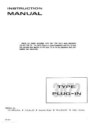 Service manual Tektronix 3A72 DUAL-TRACE-AMPLIFIER ― Manual-Shop.ru