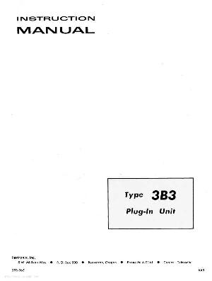 Service manual Tektronix 3B3 TIME-BASE ― Manual-Shop.ru