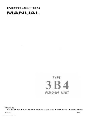 Сервисная инструкция Tektronix 3B4 ― Manual-Shop.ru