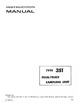 Сервисная инструкция Tektronix 3S1 ― Manual-Shop.ru