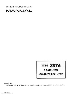 Сервисная инструкция Tektronix 3S76 DUAL-TRACE-UNIT ― Manual-Shop.ru