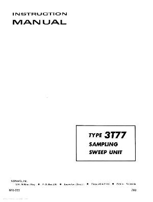 Сервисная инструкция Tektronix 3T77 ― Manual-Shop.ru