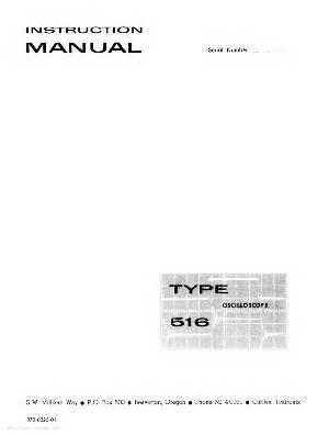 Сервисная инструкция Tektronix 516 Oscilloscope ― Manual-Shop.ru