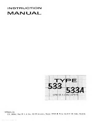 Сервисная инструкция Tektronix 533 Oscilloscope ― Manual-Shop.ru