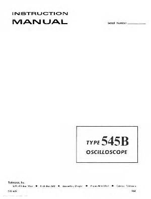 Сервисная инструкция Tektronix 545B Oscilloscope ― Manual-Shop.ru