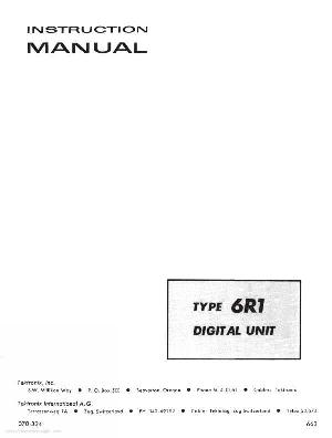 Сервисная инструкция Tektronix 6R1 ― Manual-Shop.ru