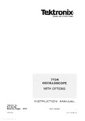 Сервисная инструкция Tektronix 7104 ― Manual-Shop.ru
