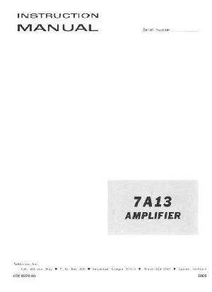 Сервисная инструкция Tektronix 7A13 ― Manual-Shop.ru