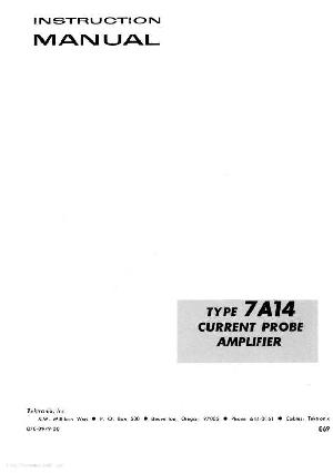 Сервисная инструкция Tektronix 7A14 ― Manual-Shop.ru
