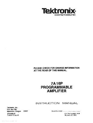 Сервисная инструкция Tektronix 7A16P ― Manual-Shop.ru