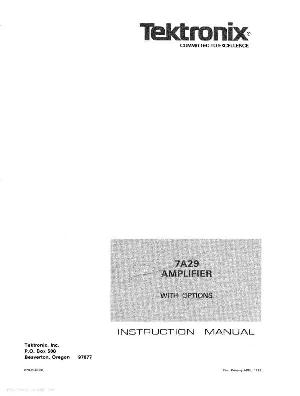 Сервисная инструкция Tektronix 7A29 ― Manual-Shop.ru
