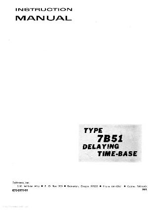Сервисная инструкция Tektronix 7B51 ― Manual-Shop.ru